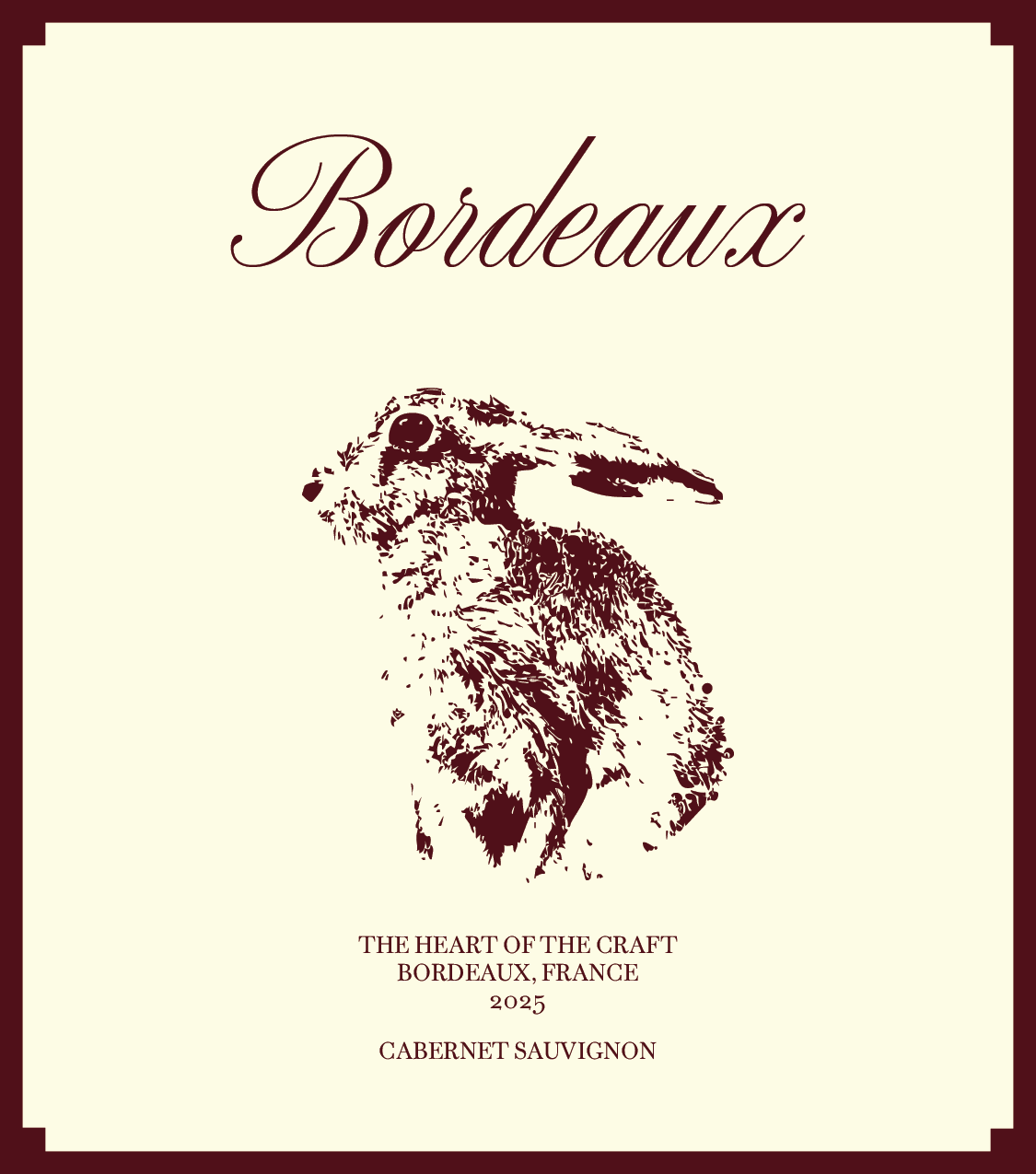 Bordeaux bottle front