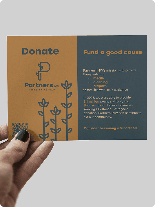 Donate postcard